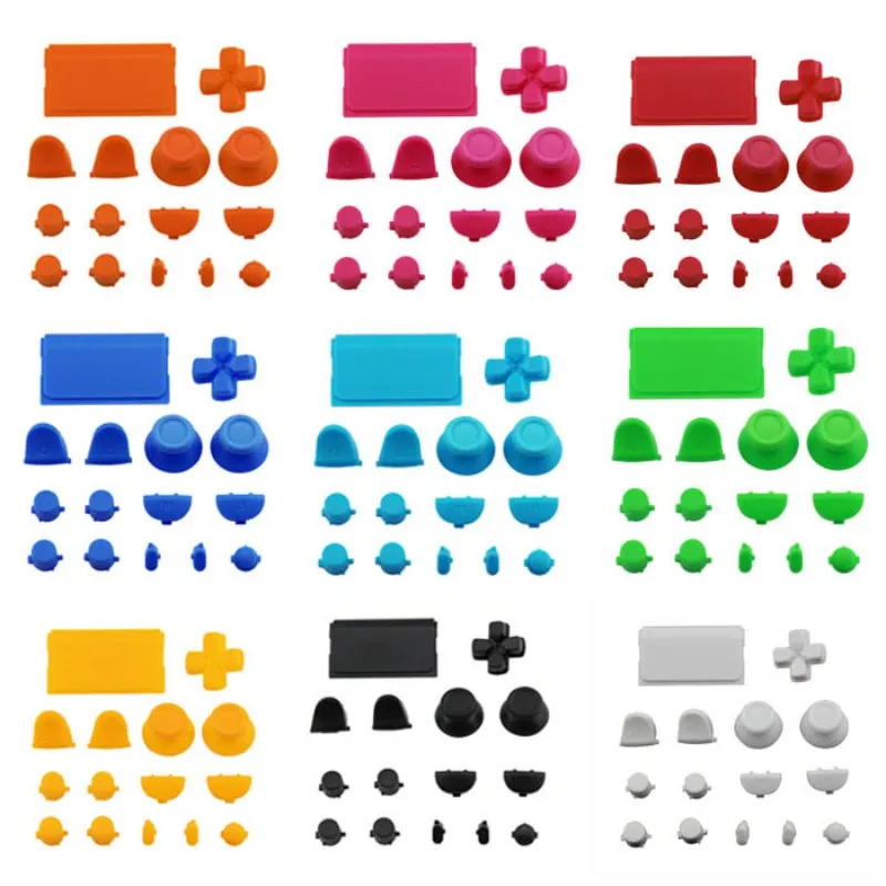 New Buttons Kit for PS4 2.0 Controller Custom Replacement Parts Chrome Gloss Solid Color High quality ps4 controller buttons | Электроника