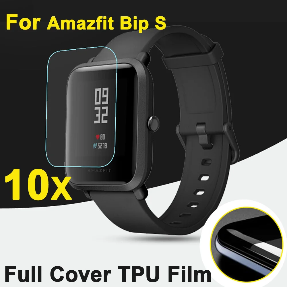 

Для смарт-часов Huami Amazfit Bip S T Rex Sport, полное покрытие, защита экрана, 10 шт./лот, мягкая Противоударная защитная пленка из ТПУ
