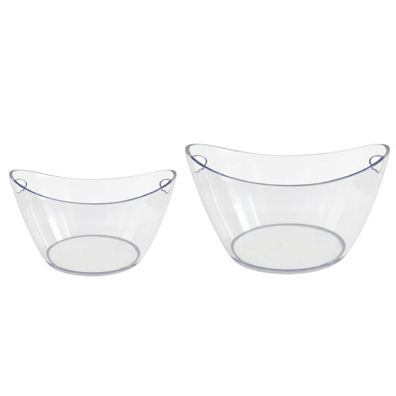 

2 Pcs Transparent Ingot Ice Bucket Champagne Red Wine Wine Bucket Ice Bucket Acrylic KTV Beer Bucket, L & S