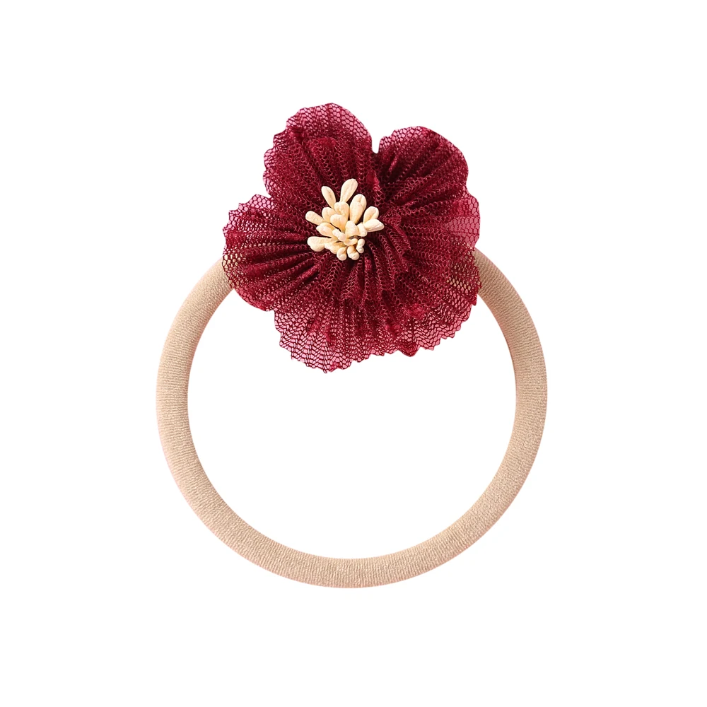 

8Pcs/lot Handmade Lace Headbands Vintage Flower Headband Skinny Elastic Hairbands Newborn Children Hair Accessories Headwear