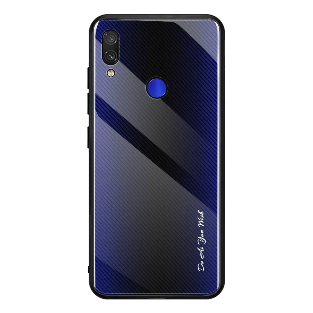 03 Для Xiaomi Redmi Note 7 Чехол чехол из закаленного стекла для телефона для Xiaomi Redmi Note 5 6 7 Pro 7A K20 Pro градиентные полосы задняя крышка - Цвет: 03