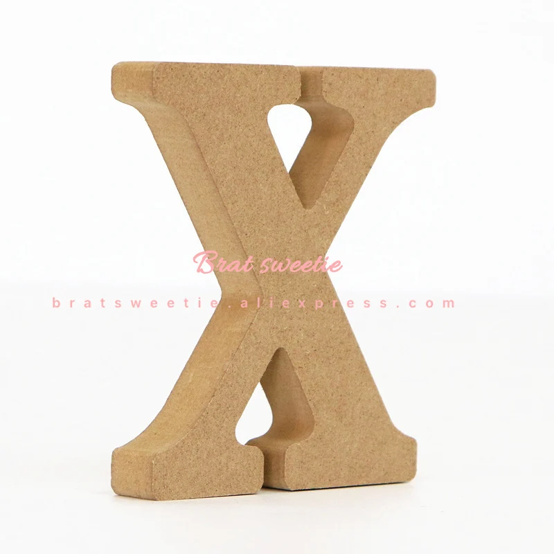 wood X Деревянные буквы для рукоделия деревянные детские Персонализированные Имя Дети День Рождения вечерние сувениры дома деревенский Свадебные украшения - Цвет: wood X