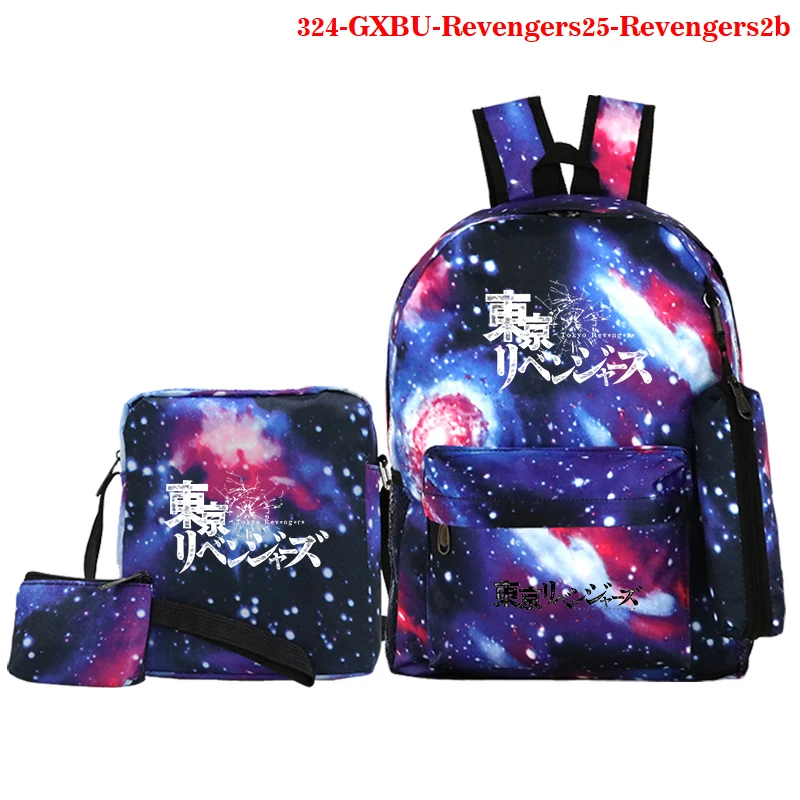 fashion backpack tokyo revengers anime print backpack men laptop bagpack school bags with pencil bag for teenager daily rucksack free global shipping