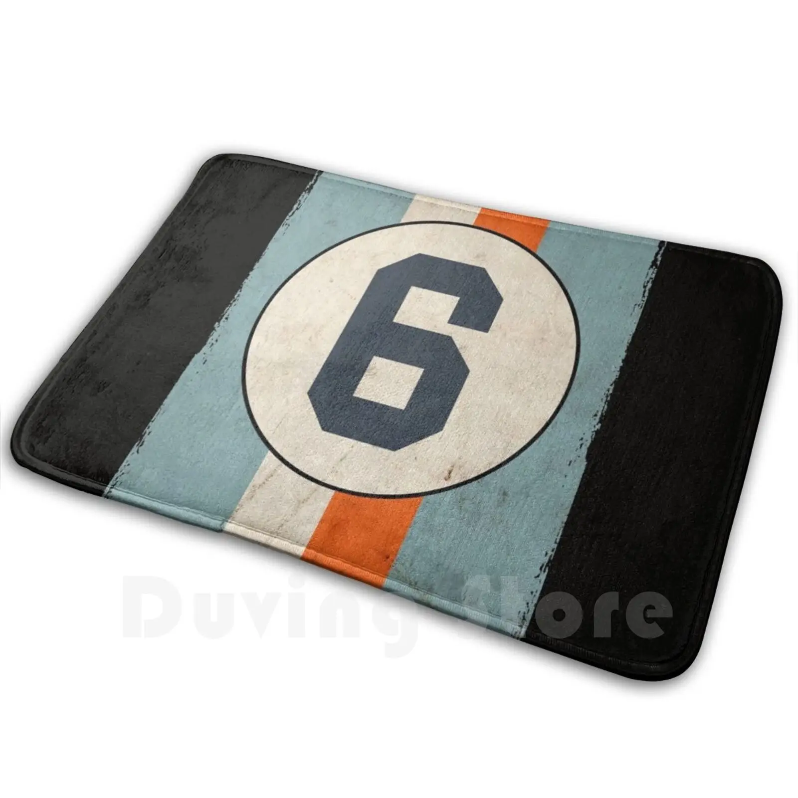 Гоночный коврик в стиле ретро Мягкий Нескользящий ковер полоску для мотоспорта