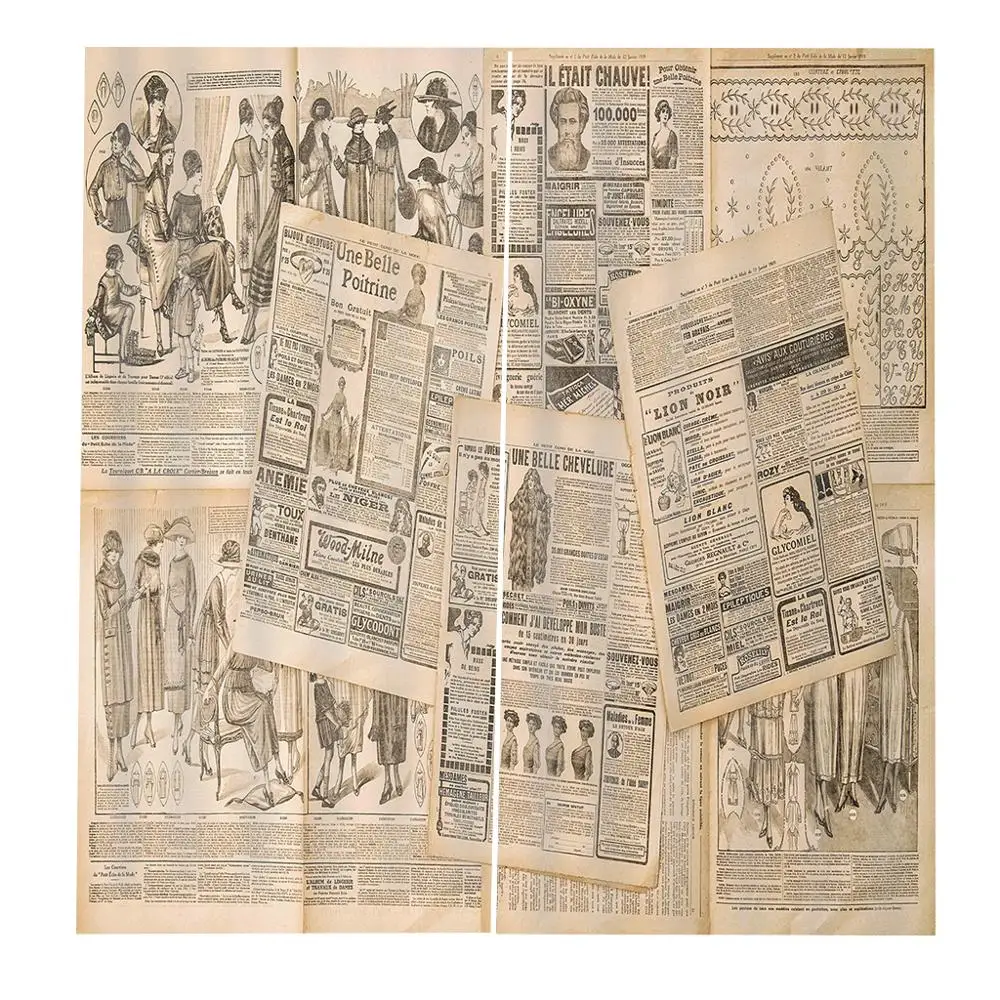 Затемняющие шторы для окон в стиле ретро газет Роскошные 3D набор спальни