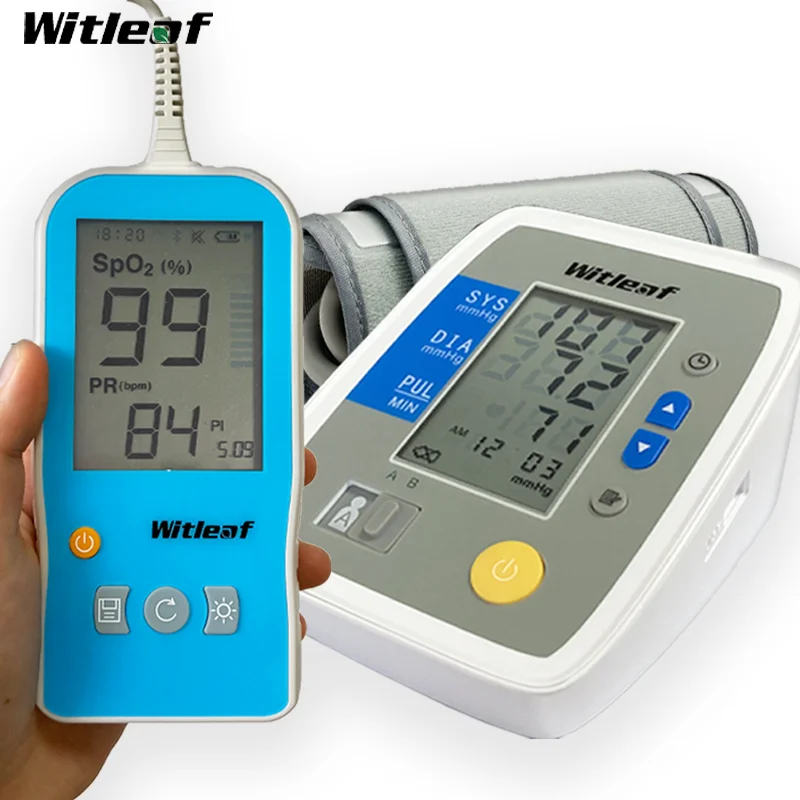 

Household Health Monitors Package Handheld Pulse Oximeter Blood Pressure Tonometer Medical Equipment Meter Sphygmomanometer