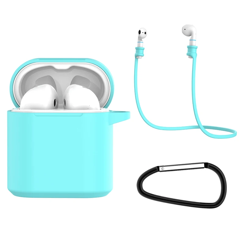 3 in 1 Green Чехол для наушников для huawei Honor FlyPods 3 в 1 силиконовый чехол для Fly Pods Pro защитный чехол s для Freebuds 2 Pro с карабином - Цвет: 3 in 1 Green
