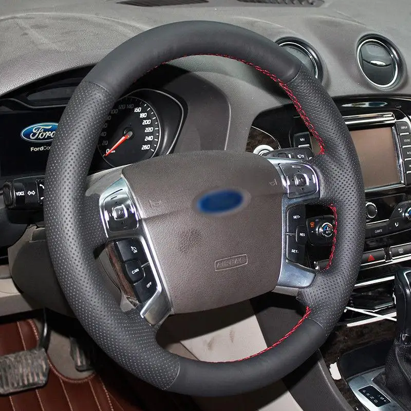 

Черная кожаная ручная строчка для самостоятельной сборки для Ford Mondeo 2007-12