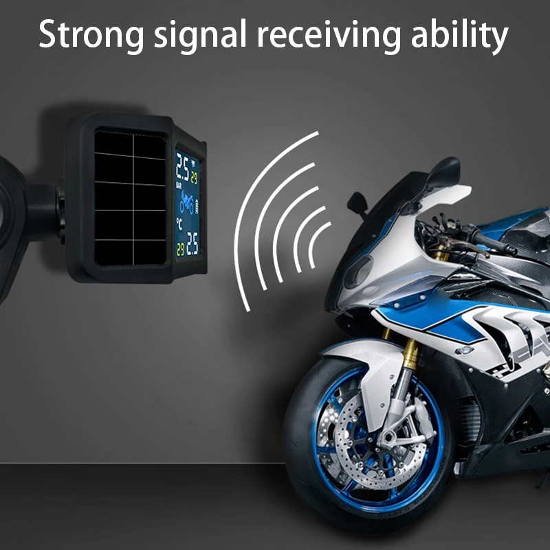 Солнечная зарядка мотоцикла TPMS двигатель шин давление температура мониторинга