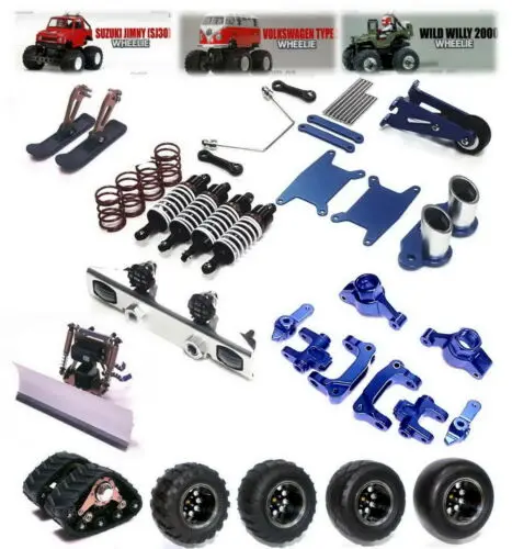 Набор шин R/C F/R 4 шт./Shock для Tamiya WR 02 Suzuki Jimny Wild Willy 2 Farm King|Детали и аксессуары| |