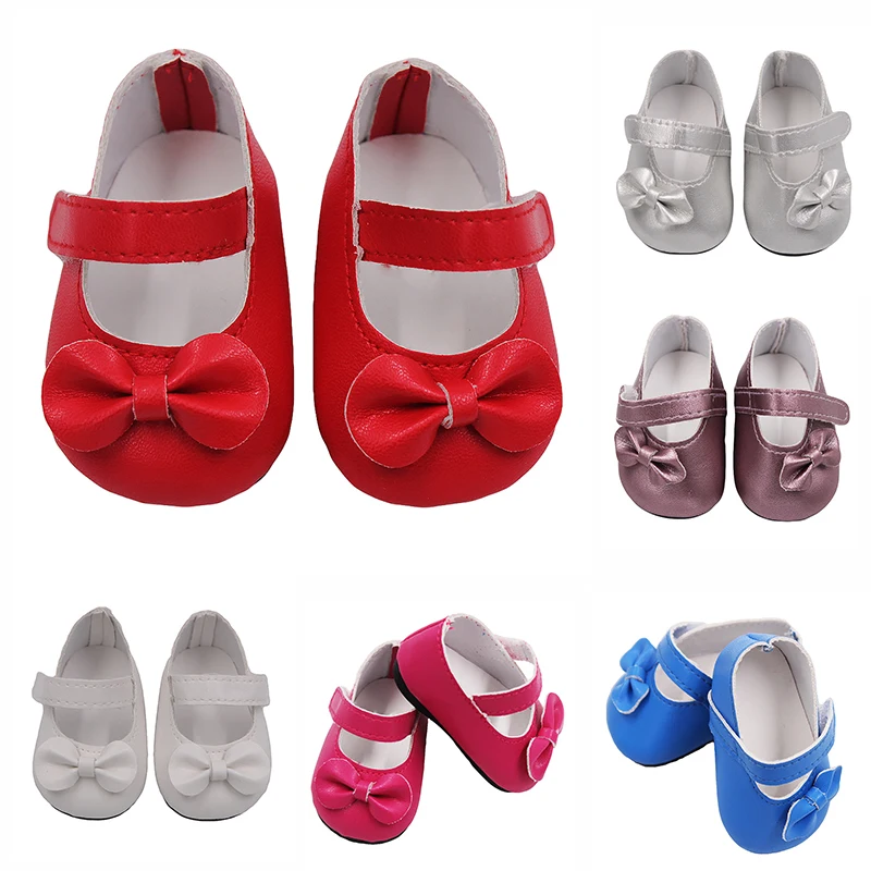 

7 см кукольная обувь 43 см обувь для новорожденных кукольная обувь с бантом подходит для 18-дюймовой куклы искусственные ботинки аксессуары для кукол