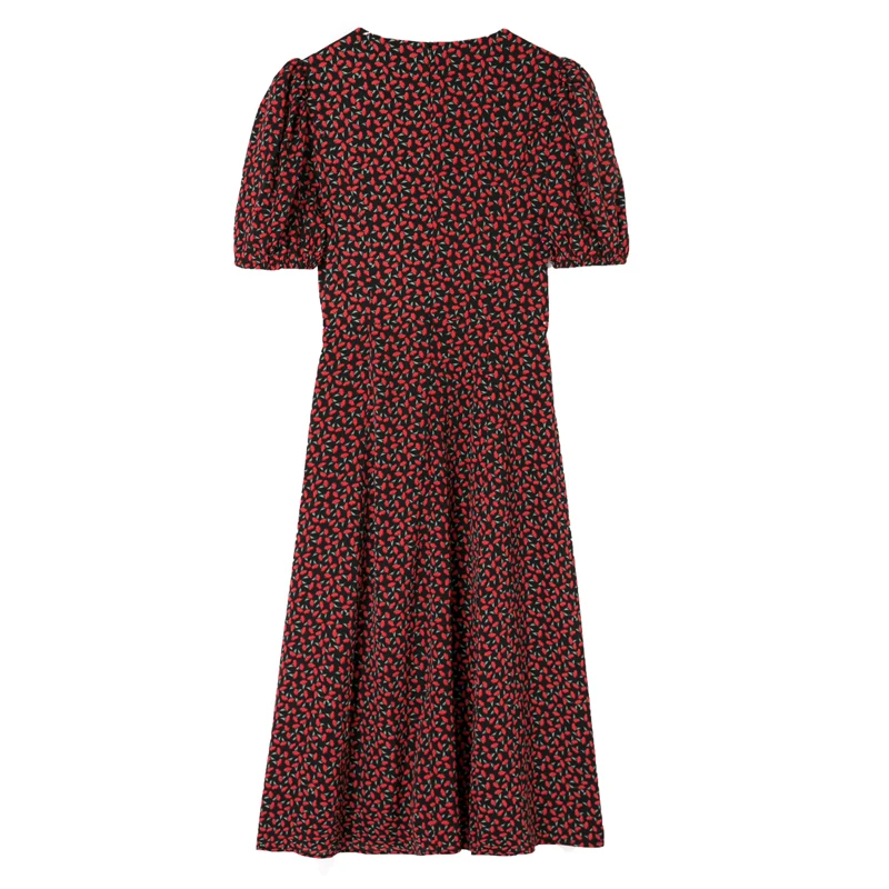 

Summer Women's Casual Printed Short Sleeve Split Slim Dress