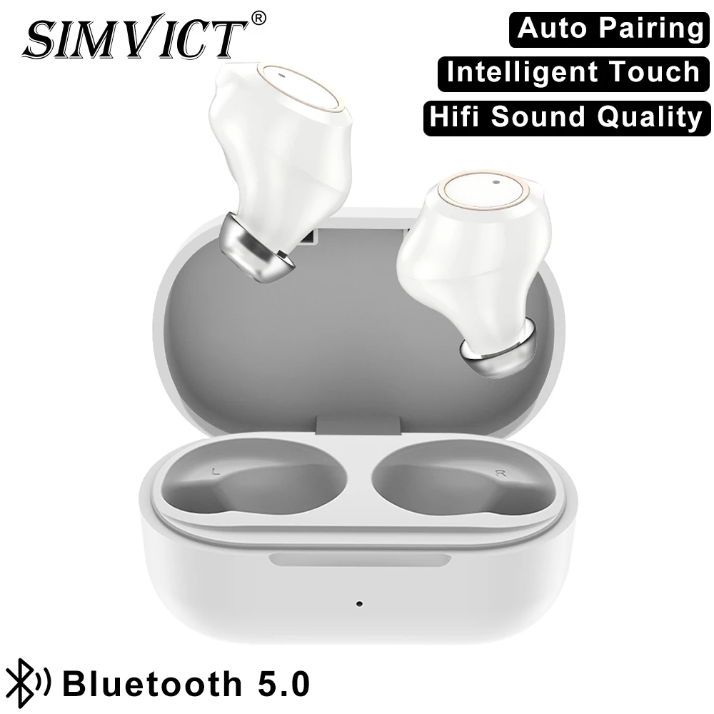 Беспроводные Bluetooth 5 0 наушники Simvict W6P TWS Спортивные с микрофоном портативные