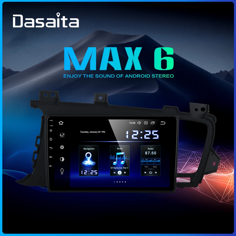 Автомобильный радиоприемник Dasaita экран 8 дюймов HD IPS 1 Din Android 9 0 для Kia K5 Optima 2011 2012 2013