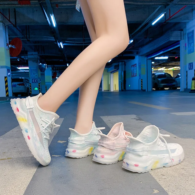 

Женские кроссовки 2021, летние кроссовки на платформе Lack Up, дышащие удобные повседневные женские кроссовки из сетчатого материала