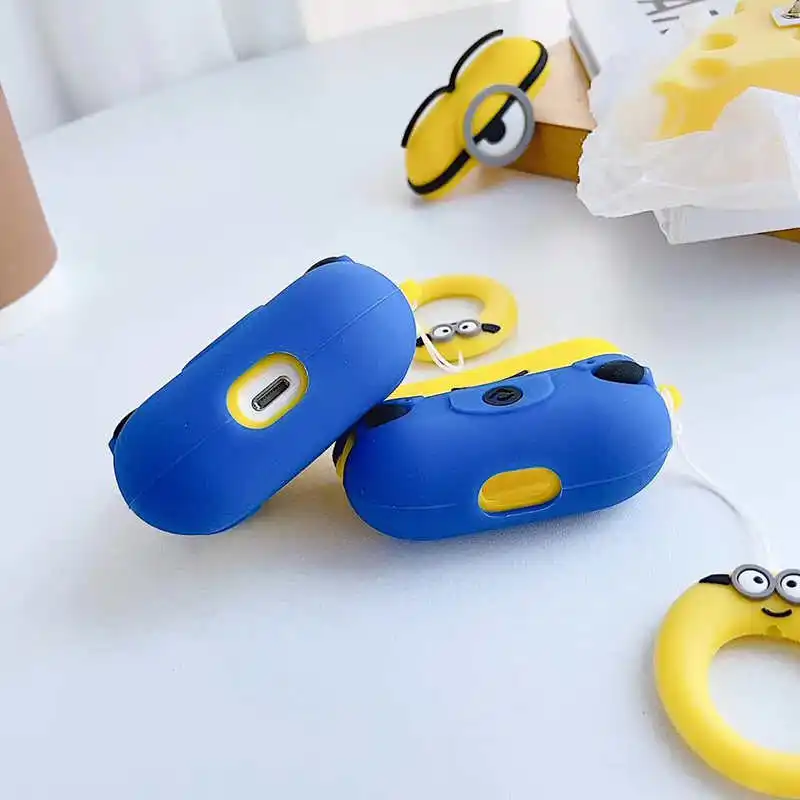 Милый силиконовый чехол с миньонами для Apple AirPods Pro, Bluetooth наушники, защитный чехол, 3D мультяшный чехол для Airpods 3 Pro