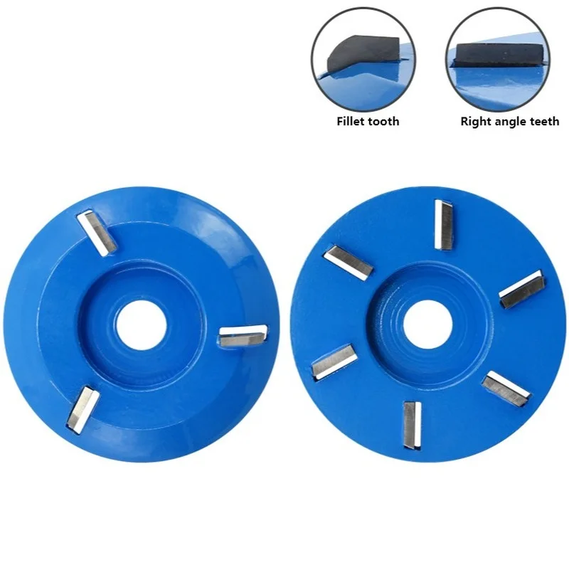 

3/4/5/6 Teeth Power Wood Carving Cutter Disc Milling Attachment Bore Arc/Flat for Angle Grinder Attachment 90mm Diameter 16mm