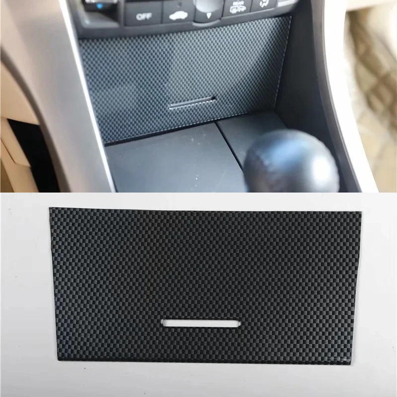 

For Honda Spirior 2009-2013 1PC Carbon Fiber ABS Car Interior Storage Box Cover Trim Moldings Car Styling
