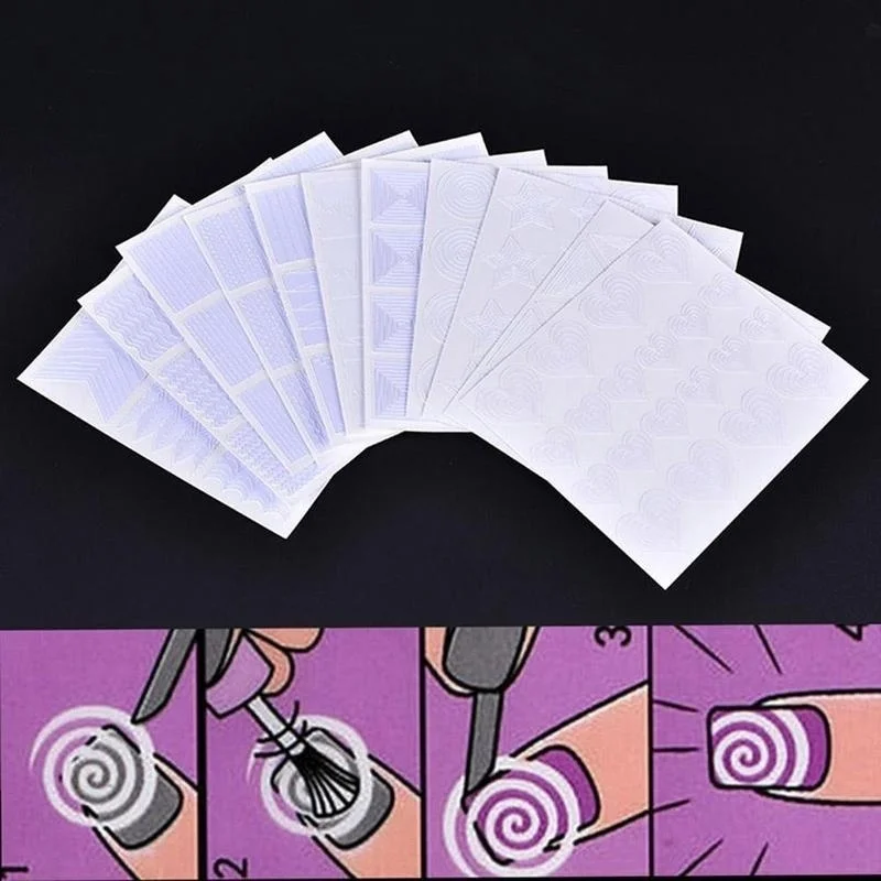 12 шт. в упаковке Для женщин DIY Нейл Арта набор для французского Стиль Красота