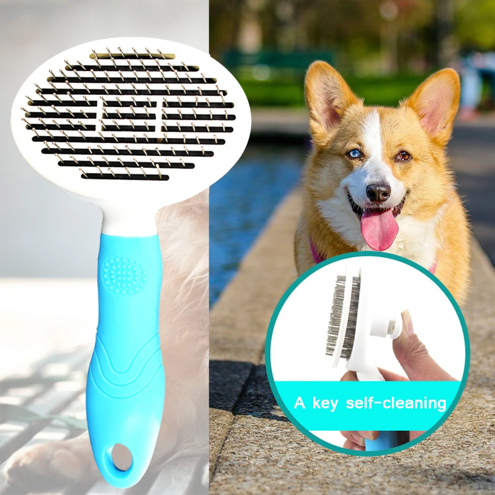 Однокнопочные автоматические товары для домашних животных щетка вычесывания