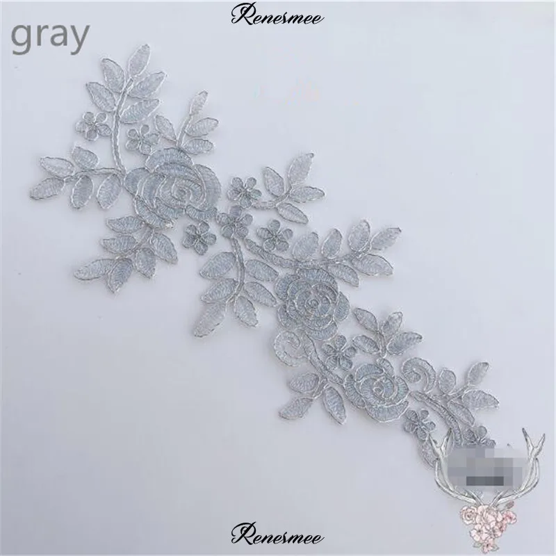 Кружевная аппликация для свадебного платья 14 х35 см 1 шт. | Дом и сад