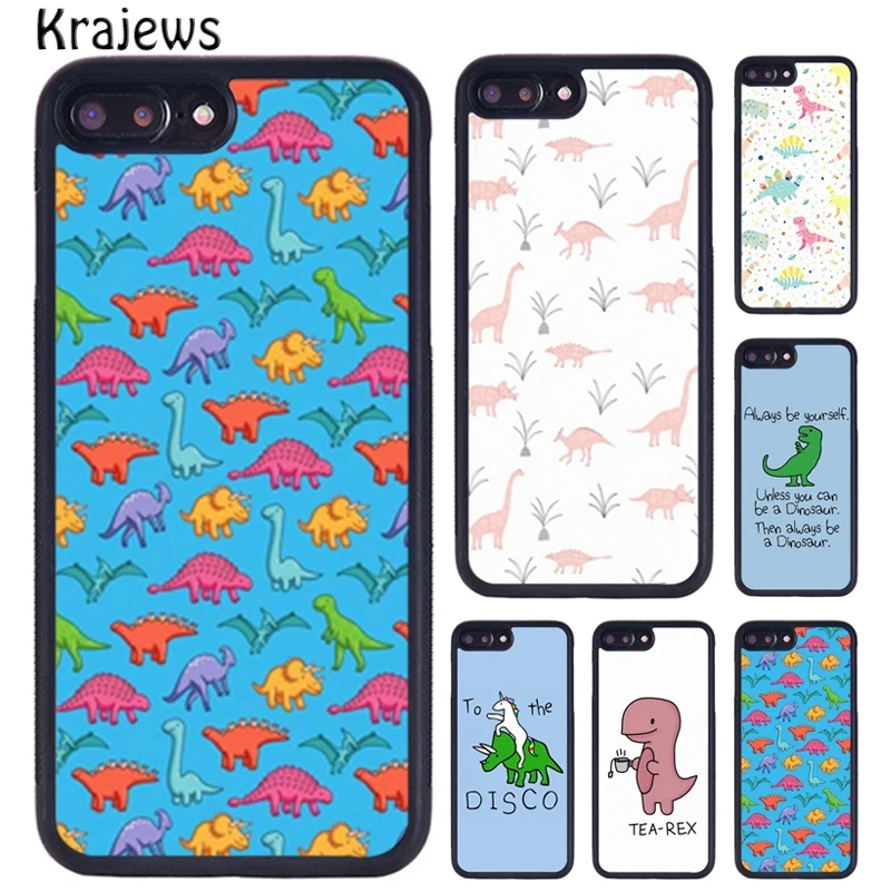 Krajews Dinosaur T-Rex Triceratops Phone Case For iPhone X XR XS 11 12 13 Pro MAX 5 6 6S 7 8 Plus Samsung Galaxy S8 S9 S10 | Мобильные