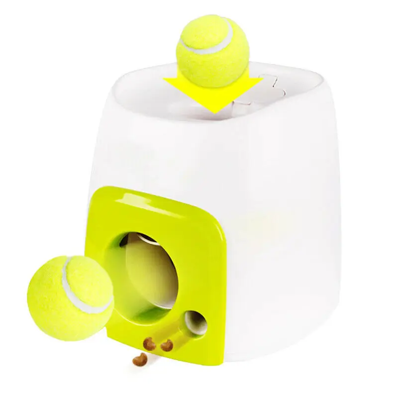 Pet Dog Interactive Treat Launcher dog toys Throwing Machine Fetch Ball Tennis supplies Fun Food Dispenser accessories | Дом и сад