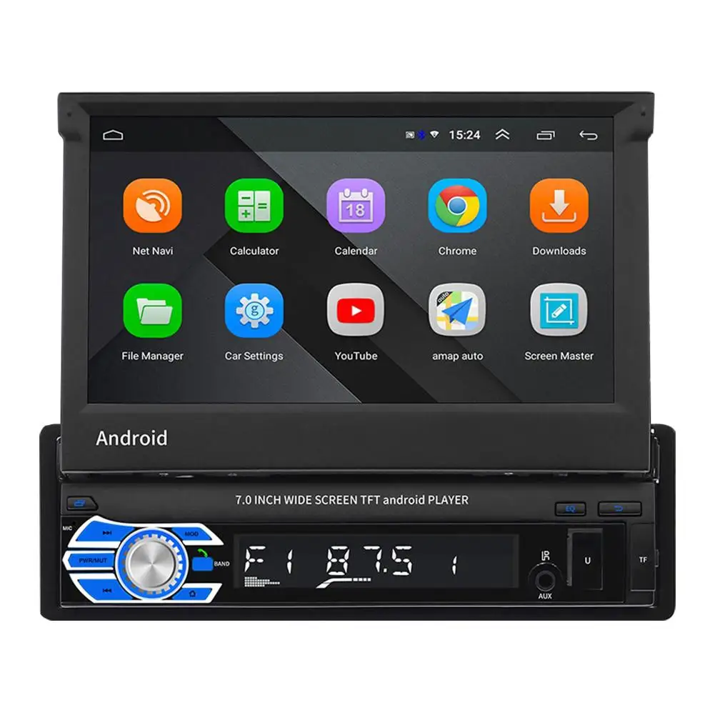 Car Radio Android 8.1Single Din Stereo 7 Inch 1G 16G Touch Screen Supports FM Bluetooth WiFi GPS Navigation | Автомобили и