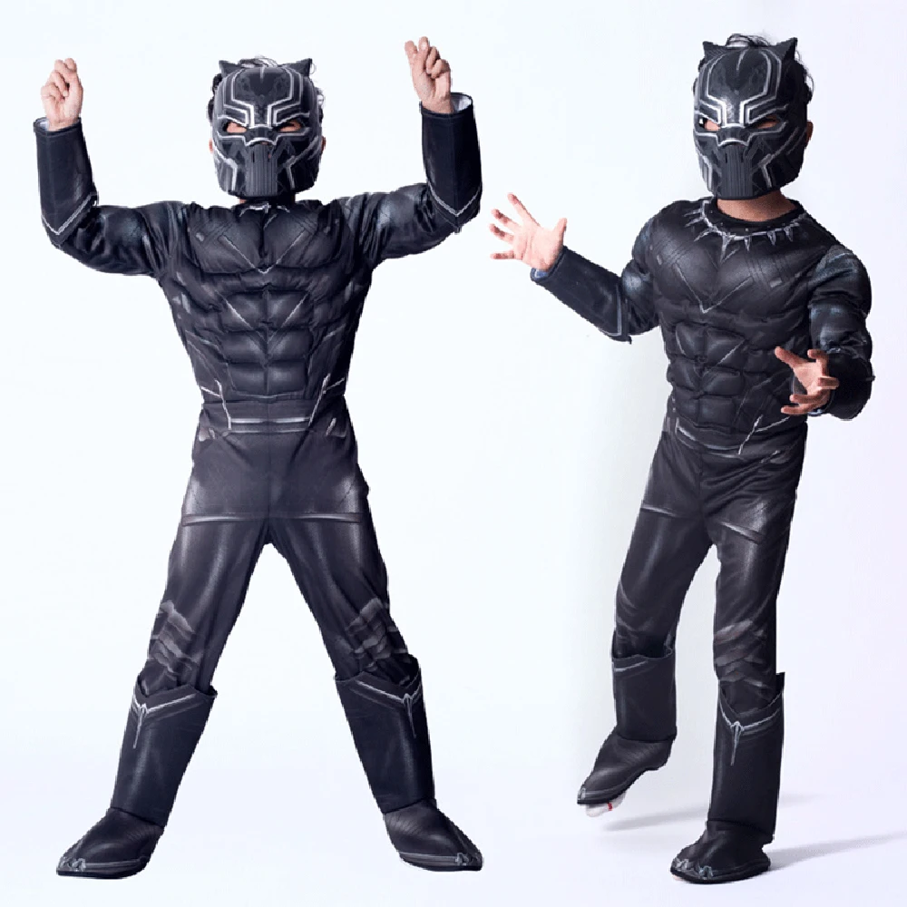 

Halloween Kids Black Muscle Panther Boys Girls Costume Cosplay Birthday Party Fancy Dress Jumpsuits Dress