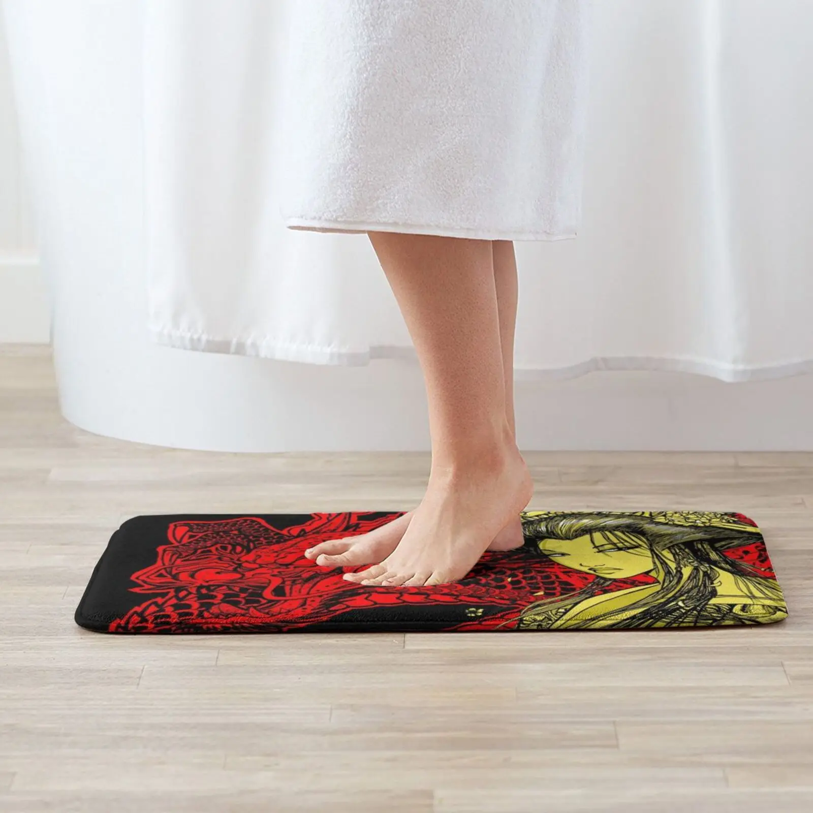 Дракон гейш Коврик ковер анти-скольжение Спальня входная дверь коврик Kaaawaski Сэм