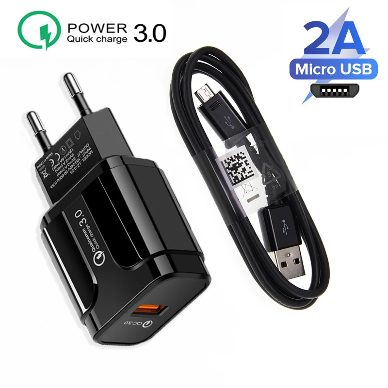 Кабель Micro USB для синхронизации данных 2 А настенное зарядное устройство Samsung J330 J310