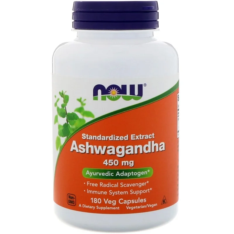 

Free Shipping Standardized Extract Ashwagandha 450mg Free Radical Scavenger Immune System Support 180 Vegetarian Capsules