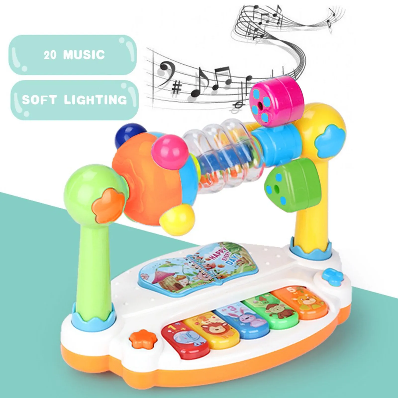 5 Types Farm Animal Sound Kids Piano Music Toy Musical Animals Sounding Keyboard Baby Playing Type Instruments f5 | Игрушки и хобби