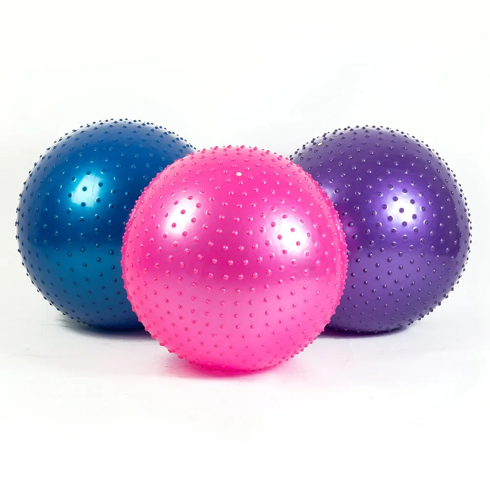 

Мяч для йоги MHKBD, массажный, 65 см, для фитнеса, тренажерного зала, фитбол для баланса, для упражнений, пилатеса, тренировок, с зазубринами, масс...