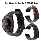 Ремешок из натуральной кожи для Garmin Fenix 6 6S 6X Pro5X 5S 5 PlusFenix 3Forerunner 935, 26 20 22 мм