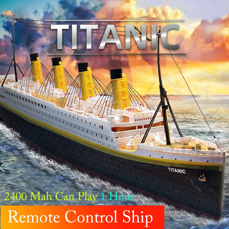 RC Boat 1:325 Titanic Sea Grand Cruise Ship 3D Remote Control High Simulation Model Toys Use for 1 hour | Игрушки и хобби