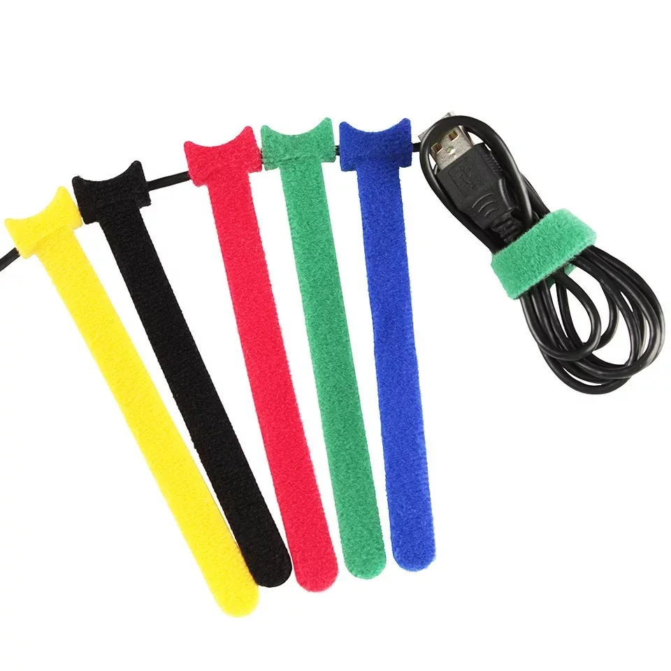 25 шт. Многоразовые Кабельные стяжки с петельками отверстия сзади на спине