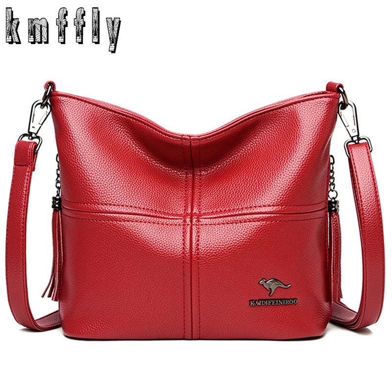 Модные женские роскошные сумки из мягкой кожи дизайнерские через плечо сумка для