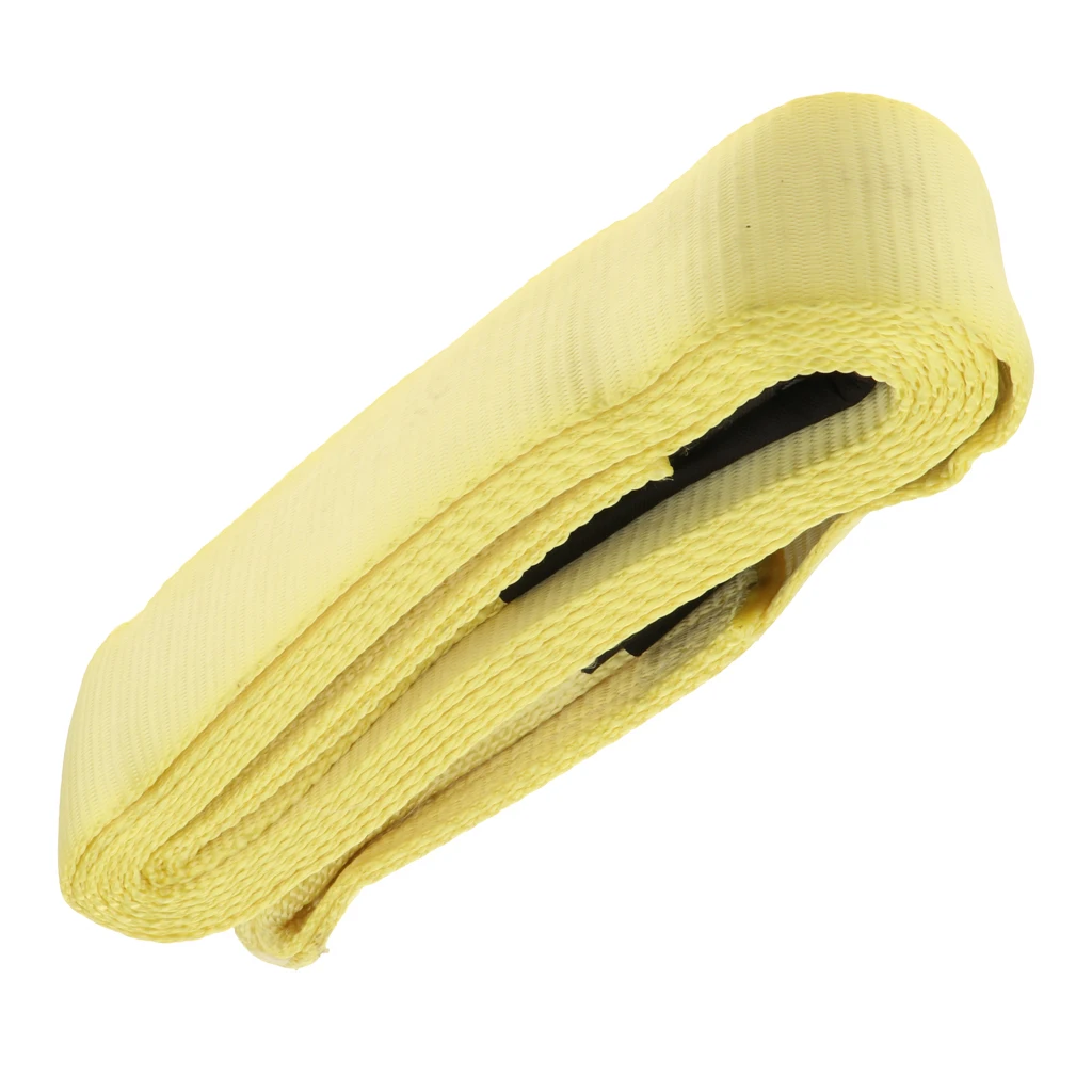 

3" Wide Synthetic Winch Rope with Sheath Vehicle Rescure for UTV ATV (Yellow 2000 LBS)