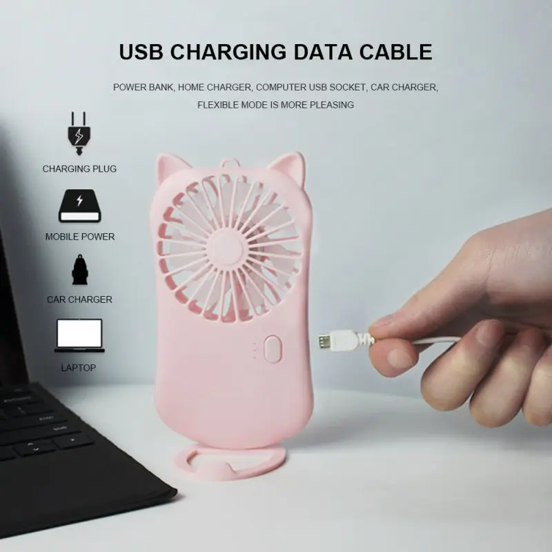 Милый портативный мини USB вентилятор Ручной Стол охладитель воздуха тихий
