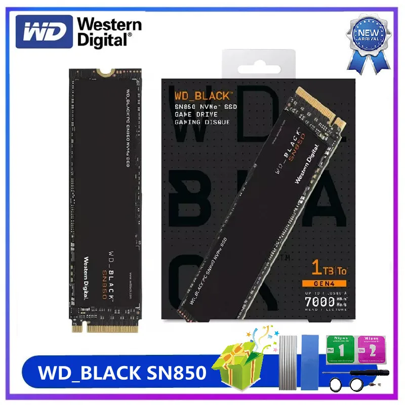 

Western Digital WD_BLACK SN850 1TB Internal Solid State Drive 2TB M.2 2280 PCIe 4.0 Gen4 SSD PCIe 3D NAND up to 7,000 MB/s