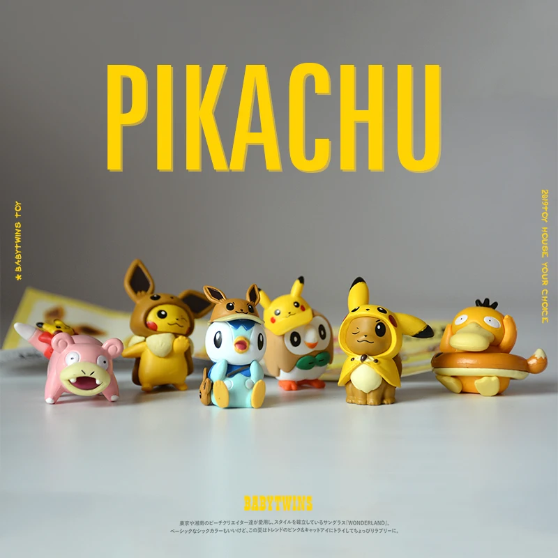 

В наличии оригинальный Покемон Пикачу Eevee Сквиртл Kawaii Cute Gacha Коллекционная модель детские игрушки подарки