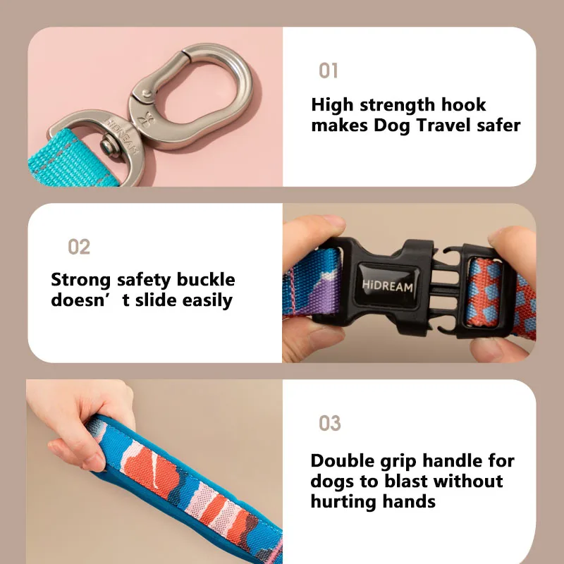 Эластичный поводок HamshMoc для собак регулируемый эластичный свободные руки с