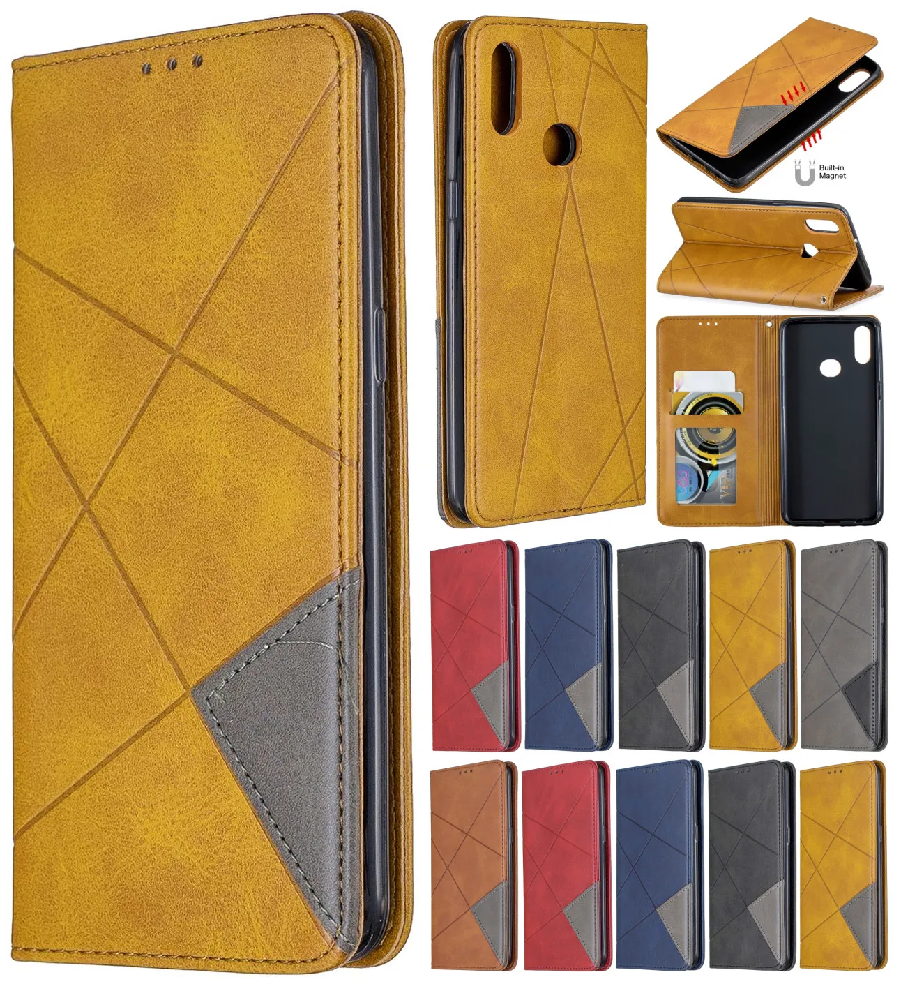 

Simple Wallet For Case Apple iPhone 13 12 Mini 11 Pro Max SE 2020 Plaid Pattern Etui 6 6S 7 8 Plus Solid Color Magnet Box D07H
