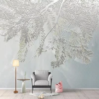 custom mural wallpaper modern abstract silver tree fresco living room bedroom art home decor self adhesive removable 3d stickers