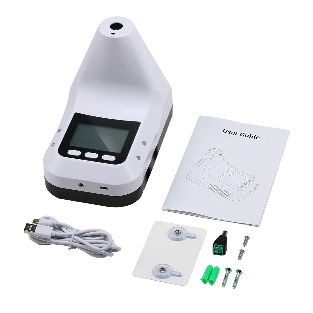 

Non-contact Digital Infrared Forehead Thermometer Wall-Mounted Hanging Temperature Gun / LCD Display School/Office/ Metro