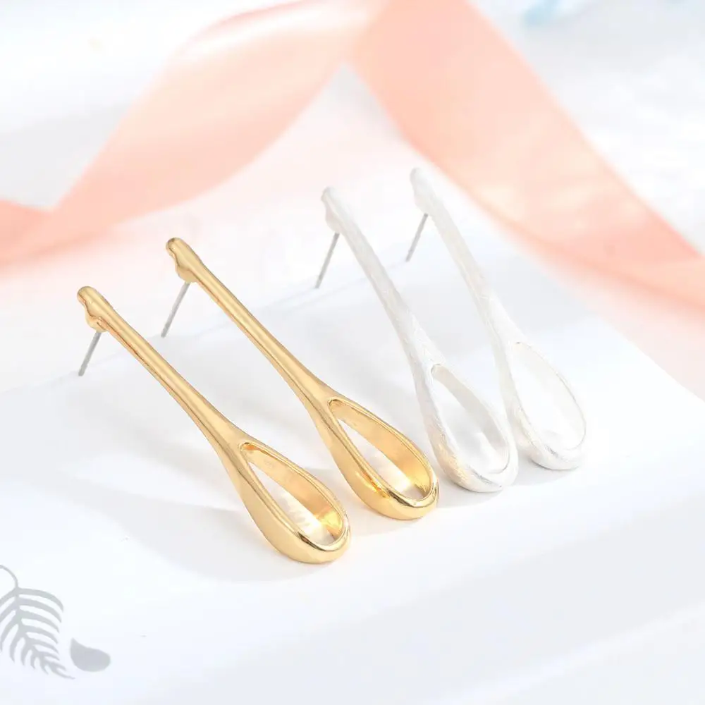 Простые Модные украшения висячие серьги из сплава с геометрическим рисунком