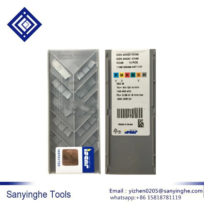 Карбидные Токарные пластины 10 шт./лот DGN 2002C IC328/DGN 2202J IC908 ISCAR cnc режущие для