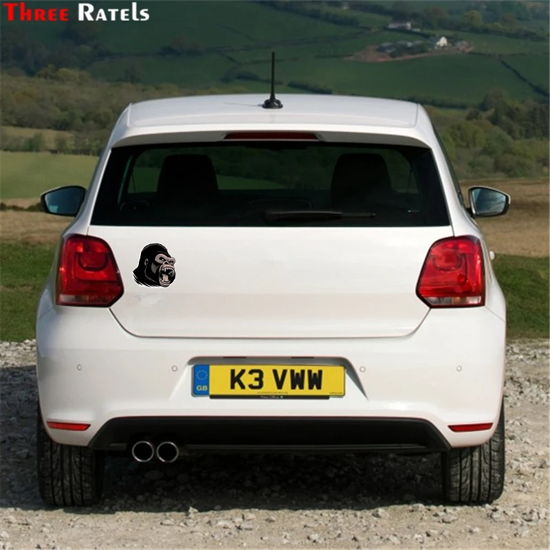 Three Ratels TZ 1538#15.4*15см злая горилла наклейки на авто полноцветные машину