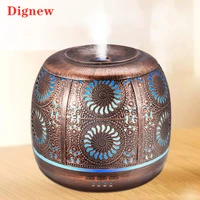 air humidifier 500ml bronze metal mist maker aromatherapy essential oil diffuser 7 color light change for home bedroom office